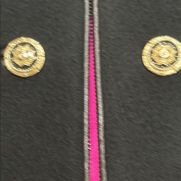 St. John Black Trench Coat with Pink Lining gorgeous and super classy. - Picture 8 of 10